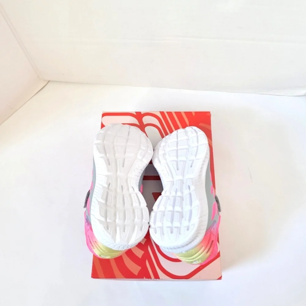 New! FILA Little Girls Superstride 2 Running Sneakers Athletic Shoes Gray Pink